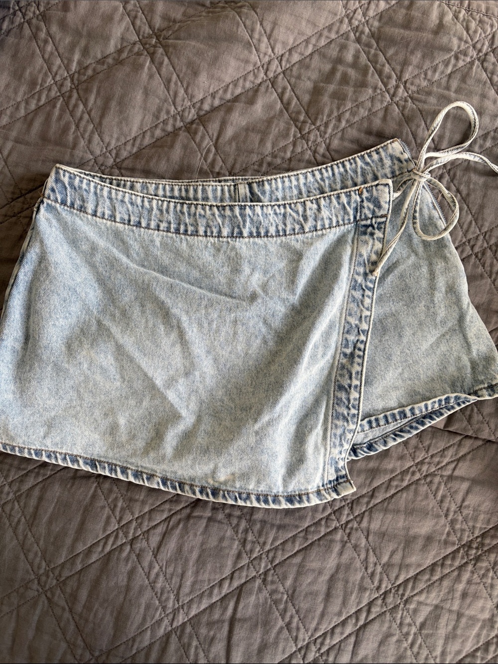 100% cotton denim skort